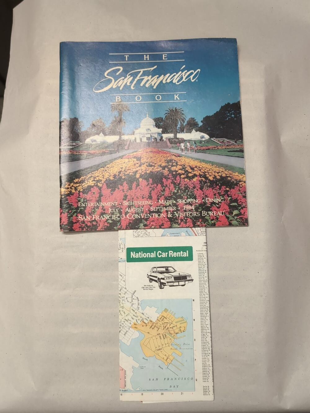 The San Francisco Book 1984 Entertainment Sightseeing Maps / Vtg Nat'l Car Rentl